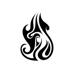 Tribal Flame Symbol Vector Image
