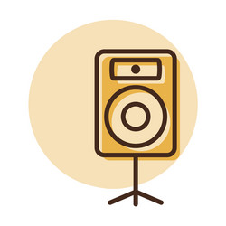 Acoustic speaker icon music column vector