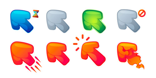 Cartoon Click Cursor Arrow Pointer vector image