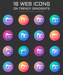 Folder Icon Set - Web & Data vector