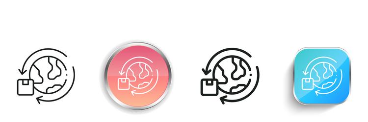 import icon thin linear regular and button style vector image