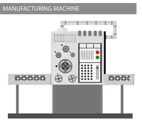 Machine factory line Royalty Free Vector Image