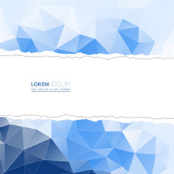 torn paper with triangles and polygon mesh vector image