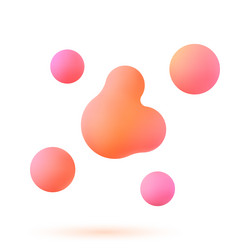 3d abstract blobs set vector image