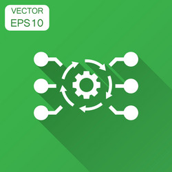 algorithm api software icon in flat style vector image