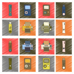 assembly flat shading style icon technology game vector image