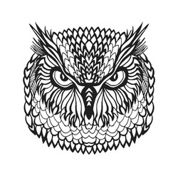 Zentangle Owl Tribal Sketch Vector Image
