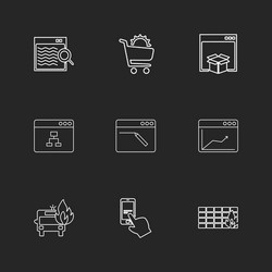 cart dropbox windows ui layout web user vector image
