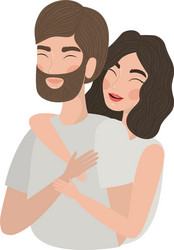 Couple woman and man drawing design Royalty Free Vector