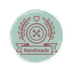 Handmade line vintage logo set Royalty Free Vector Image