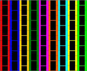 multi-color h alphabet pattern background vector image