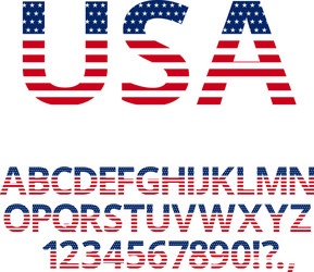 National flag font vector