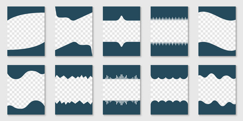 set of separator shapes abstract curve lines vector image