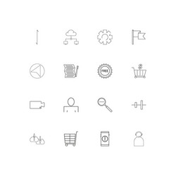 web linear thin icons set outlined simple vector image