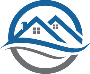 Real estate property logo template Royalty Free Vector Image