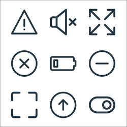 User interface line icons linear set quality vector
