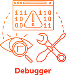 Debugger concept icon debugging tool testing vector