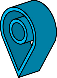 pin pointer location isometric icon vector image
