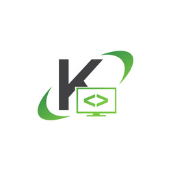 Programming code and technology logo template vector
