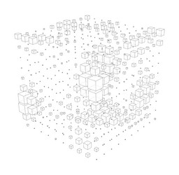 Abstract 3D Cube Background vector image