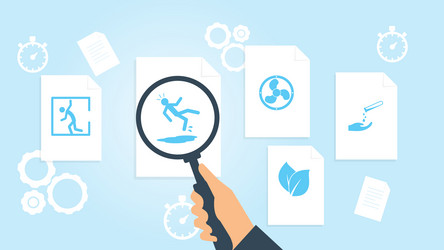 Document with search icons file and magnifying vector