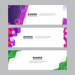 Abstract modern green banner design web template Vector Image