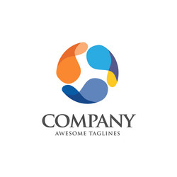 3d sphere color circle logo Royalty Free Vector Image
