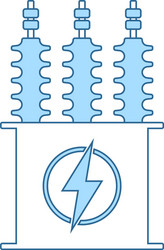 electric transformer icon vector