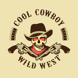 skull in hat gangster Vector Image