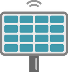 Solar panel icon flat nature power Royalty Free Vector Image
