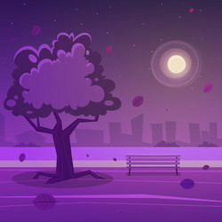 Winter night in the park Royalty Free Vector Image