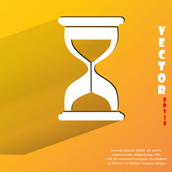 sand clock glass timer flat modern web button vector