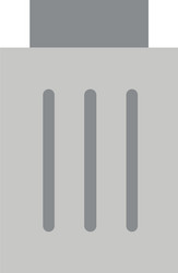 delete interface trash user flat color icon vector image