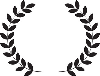 Laurel Wreath Icon - White Background Vector Image