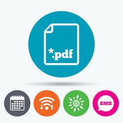 pdf file document icon download button vector image