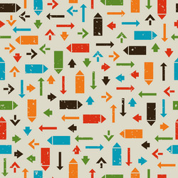 seamless retro pattern with pointers arrows vector