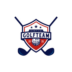 American Golf Shield Logo Vector Image
