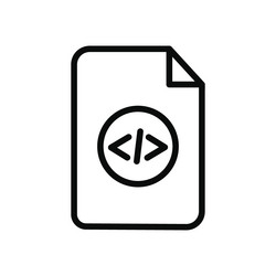 html script icon vector image