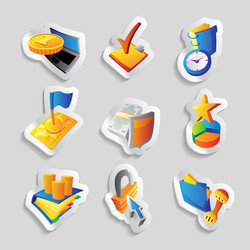 Icons for business and finance vector