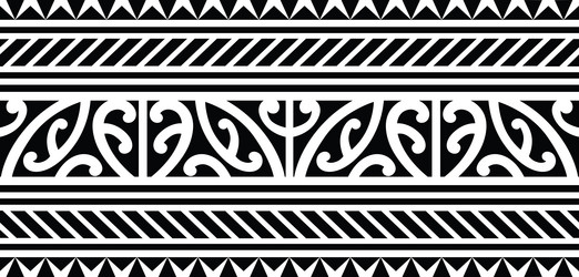 Polynesian Tribal Tattoos - Samoa & Fiji Vector Image