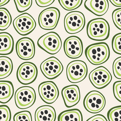 seamless abstract pattern with kiwi vector image