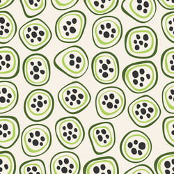 Seamless abstract pattern with kiwi vector