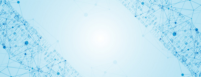 technology background with plexus effect big data vector image