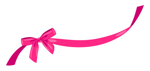 background with pink satin gift bow card Vector Image