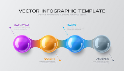 Colorful infographic presentation with 4 options vector