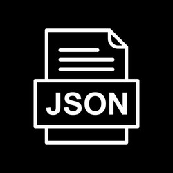 json file document icon vector image