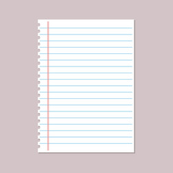 notebook paper sheet blank notepad in line vector