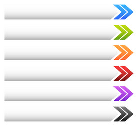 empty banner button background with arrow shape vector image