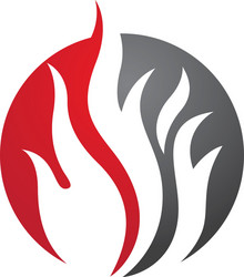 Fire flame logo template vector