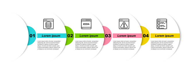 set line server data web hosting search engine vector image